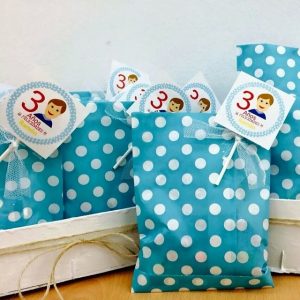 Piruleta y bolsa personalizada cumpleaños