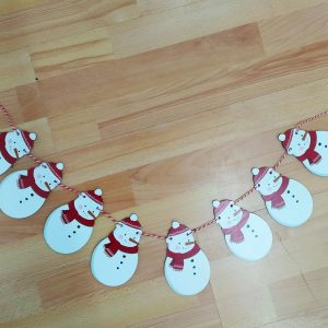 guirnalda navidad muñeco nieve