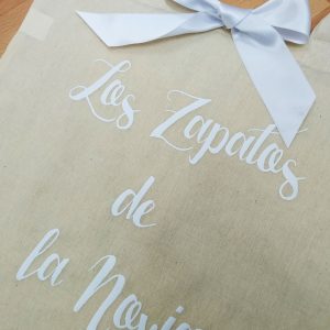 bolsa para los zapatos de la novia