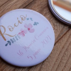 Espejo- Personalizado - Flor - Comunión