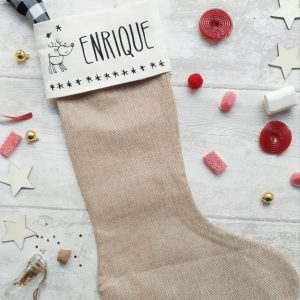 Calcetín Navidad Personalizado Chimenea