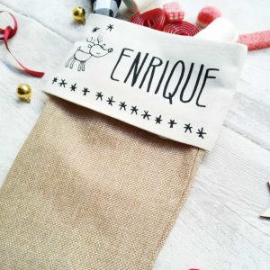 Calcetín Navidad Personalizado Chimenea