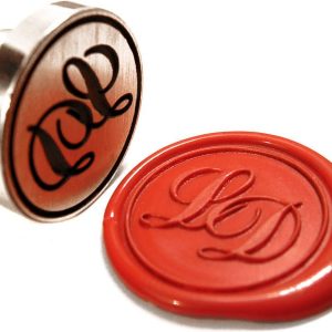 Sello lacre iniciales invitaciones Boda