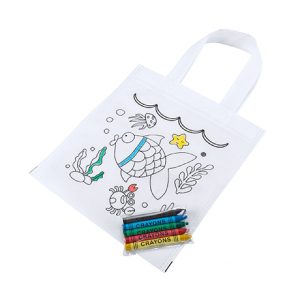 bolsa para niños colorear peces
