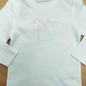 camiseta halloween bebe fantasma