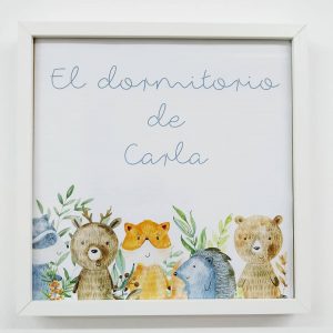 cuadro infantil habitacion animales