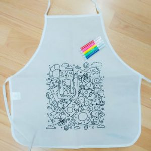 detalle niños delantal colorear