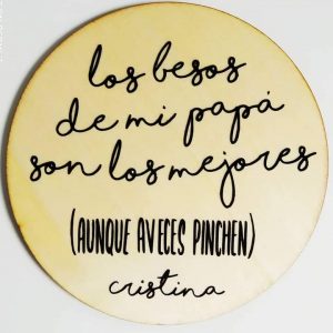 placa nacimiento besos papa