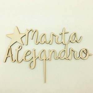 toppers personalizado novios
